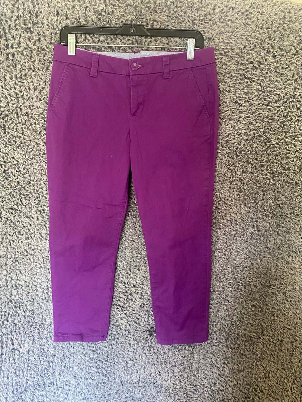 Stylus Purple Cropped Chino Pants Size 8